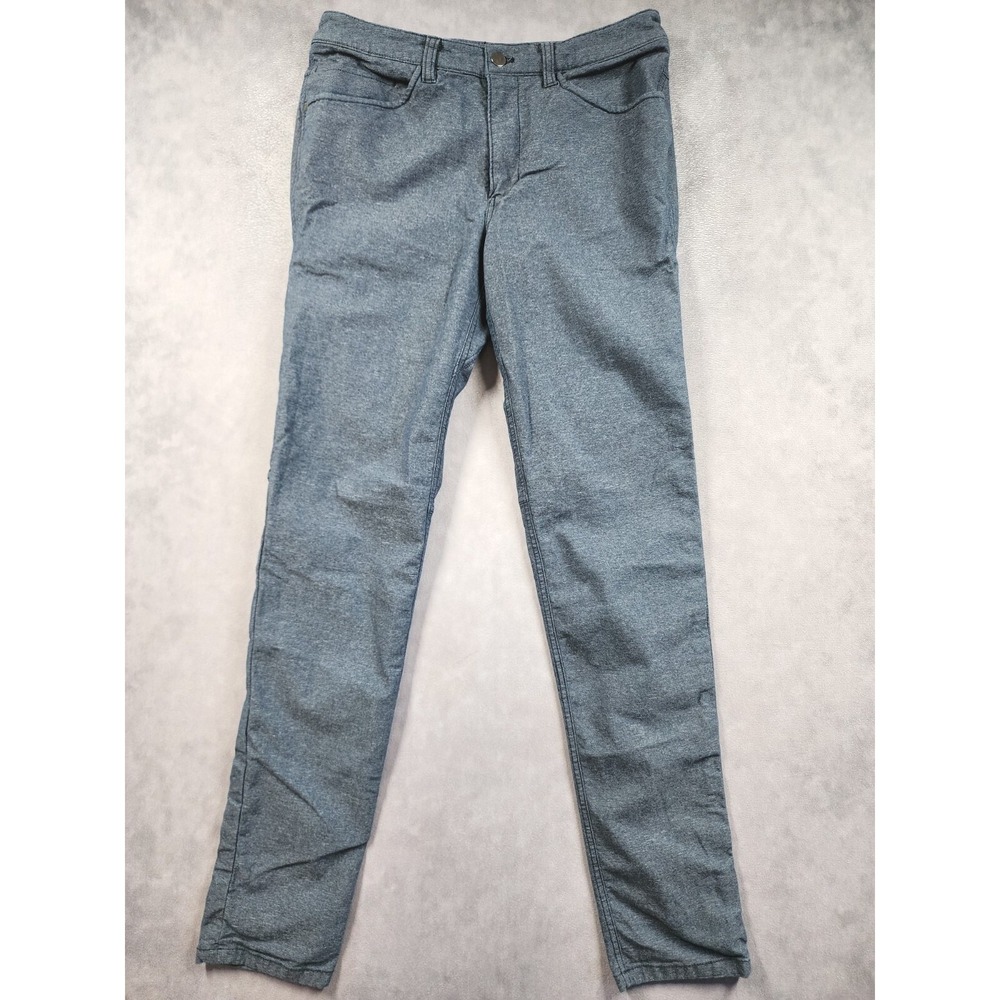 Lululemon ABC Pant Slim Warpstreme Heathered Riverstone Mens 30 Blue